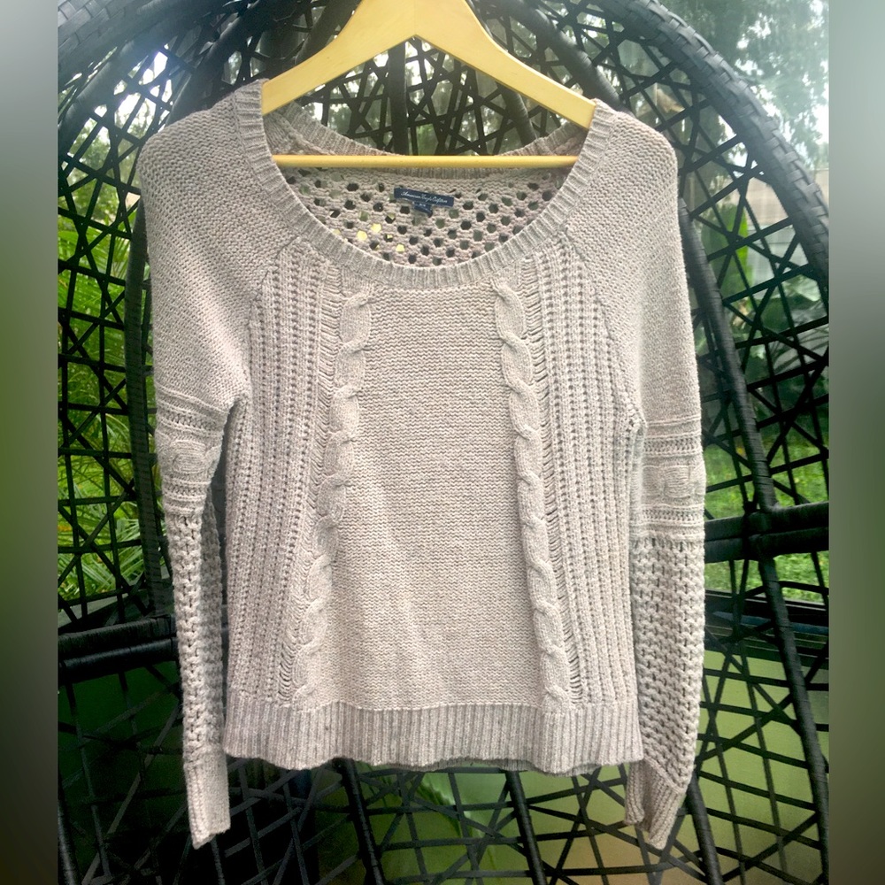 American Eagle cable knit sweater